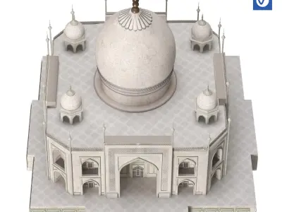 Taj Mahal Low-poly 3D model