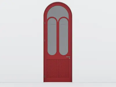Aluminium door 360 3D model
