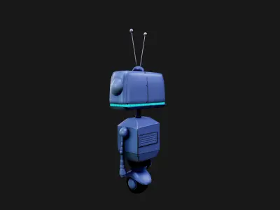Series of robots part 1  Low-poly 3D model
