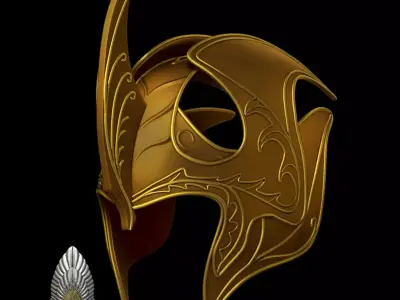 Elven Galadhrim Helmet Lord of the rings 3d digital download 3D print model