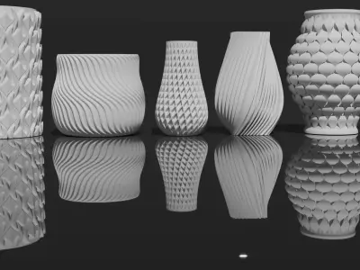 Faceted Geometric Vase 3D print model