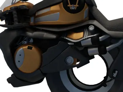 Gyro Sci-Fi Bike 3D model