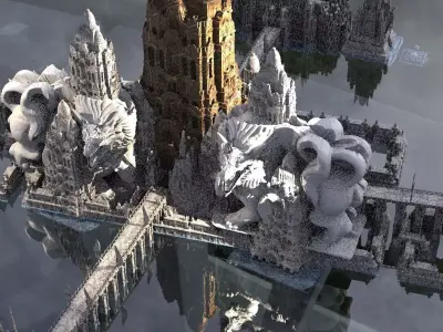 Tengu Ancient japan City Kit bash 3D model