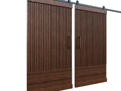Barn door-02 3D model
