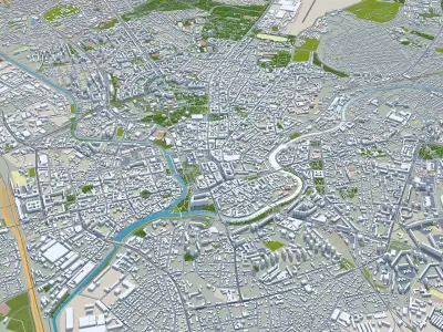 Kharkiv City Ukraine Low-poly 3D model