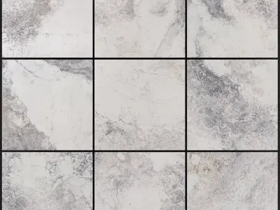 Yurtbay Seramik Bizantino Bianco 300x300 Set 2 3D model