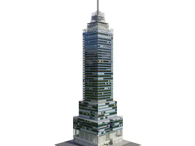 Torre Latinoamericana Low-poly 3D model
