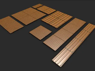 Blind Tile Low-poly 3D model