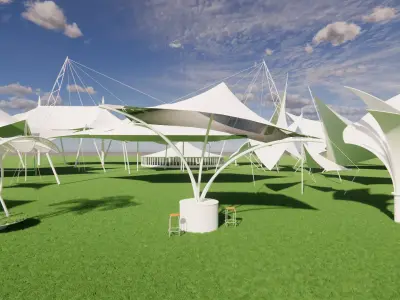 Tensile Structures Collection -A15 3D model