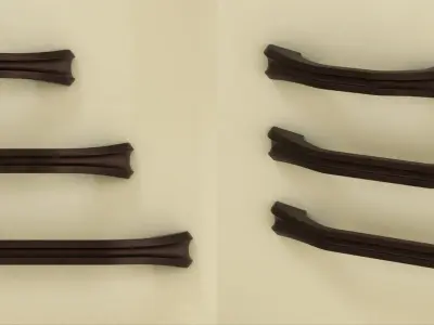 Giusti furniture handle set 01 Free 3D model