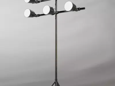 Industrial light stand  Hangar lights Floor lamp 3D model