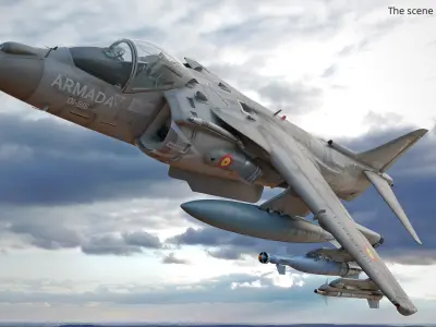  Harrier II Strike Jet Italian Navy Rigged 