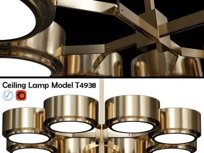 Hans Agne Jakobsson Ceiling Lamp Model T4938 3D model