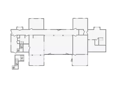 Simple Interior Sketch - 4001-4500 SF - Xactimate - Matterport 3D model