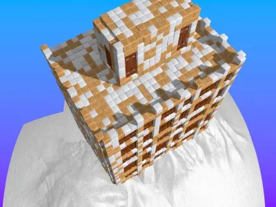 Sugar Cube Building 3D model
