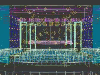 Stage party concert fashion catwalk T station  2 3D model