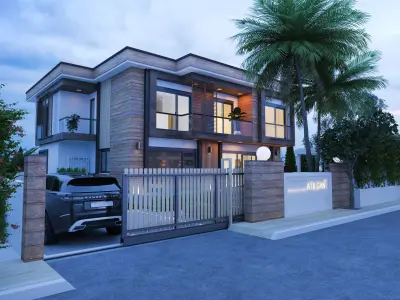 VILLA ATILGAN TEPEOREN GARDEN Low-poly 3D model