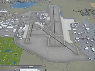 Linkoln - Airport - LNK Low-poly 3D model