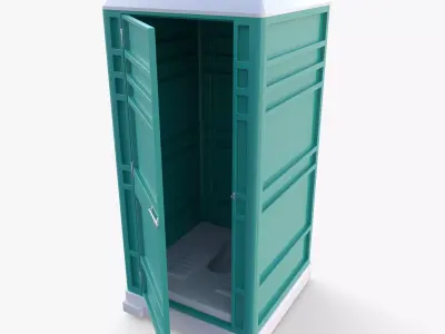 Portable toilet v2 3D model