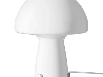 Danish Orange Glass Table Lamp 3D model