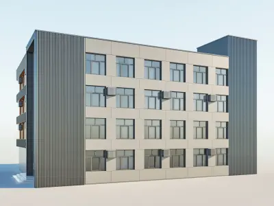 Industrial building 3D model 3