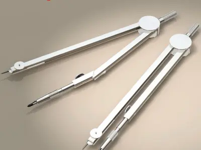 Compass measuring tool 3D model