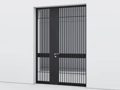 Aluminium door 176 3D model