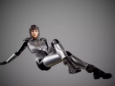 Sci Fi girl  Low-poly 3D model