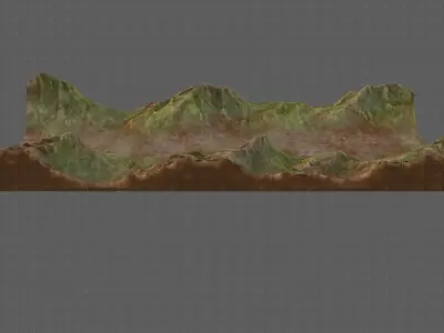 Terrain V03 Low-poly 3D model