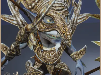 Goblin Shaman Light Version Low-poly 3D model