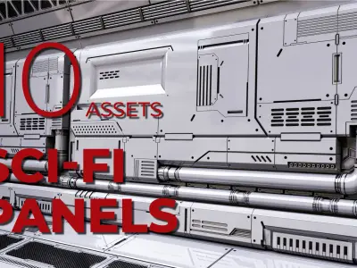 SCI-FI WALL PANELS VOL 01 3D model