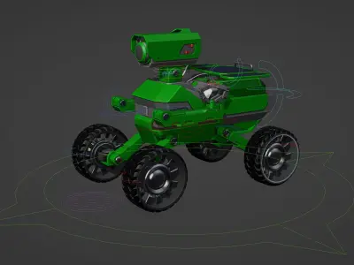 Mars Curiosity Rover Low-poly 3D model