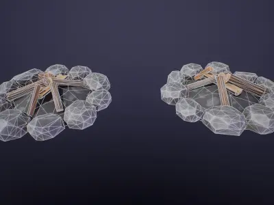 Stylized Campfire Low-poly 3D model