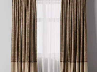 Collection Rod Curtain 001 3D Model Pack