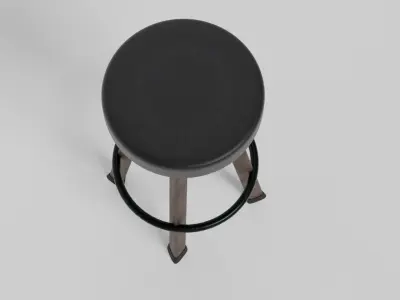 Bar stud high chair 3D model