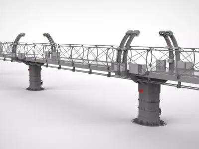 sci-fi bridge 1 3D model