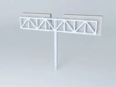 EDIT ME! freeway sign 4 Free 3D model