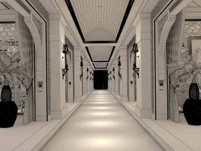 Business Restaurant - Coffee - Banquet  164 3D model