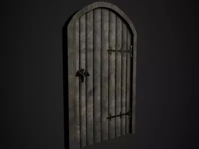 Medieval Door Low-poly 3D model