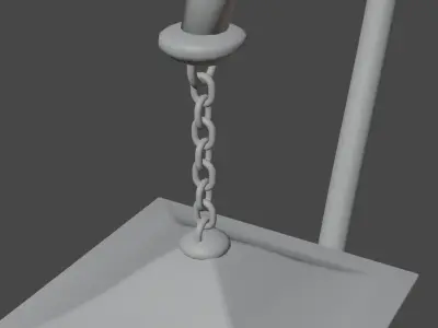 Lantern with candle 3D model