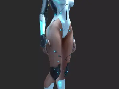 gynoid robot 3D model