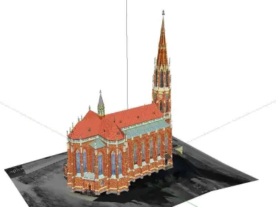 Architecture-Religion-God-Culture-Temple-037 church in poland 3D model