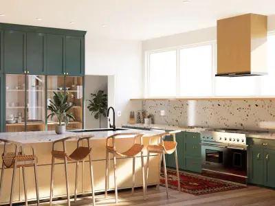 Terrazzo Kitchen Free 3D model