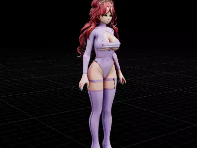 Princess Character 3D Model Game-Ready Low-poly 3D model