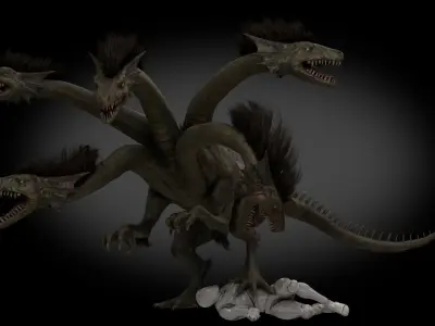 Hydra Low-poly 3D model