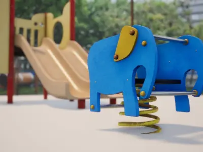 Japanese Playground Pack Low-poly 3D model