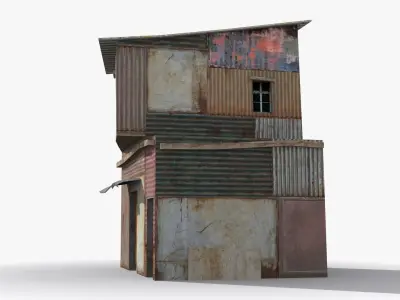 Slum x27 Low-poly 3D model