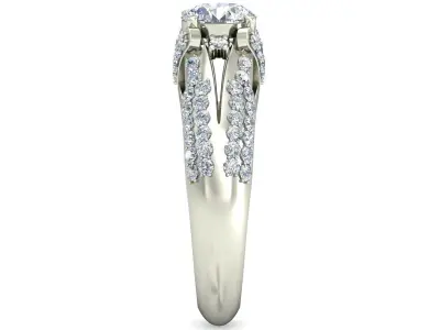 Women Wedding Engagement Ring 3D print model 22