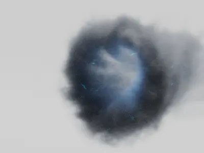 Thanos Portal Animated and Simulated 3D model