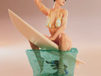 Chun-Li Surf 3D print model